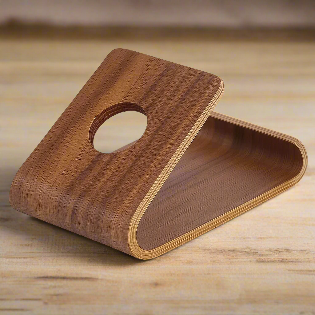 Walnut Wood Smartphone Holder – Stylish & Handy