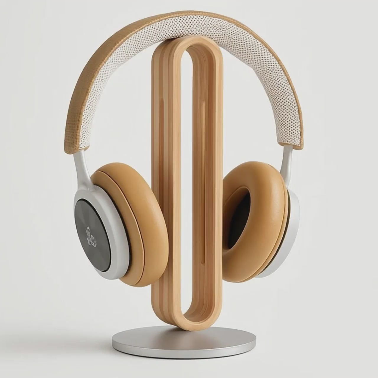 Bamboo Headphone Stand - Premium Desk Organizer